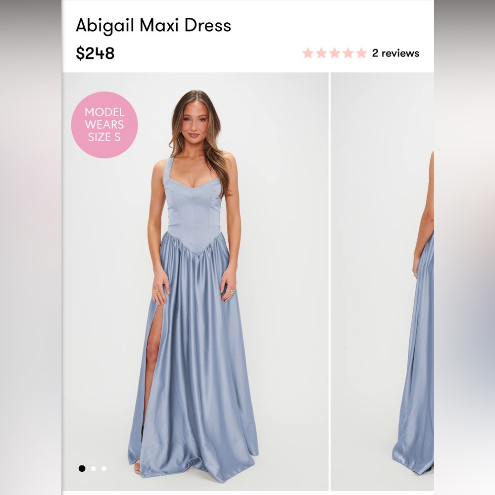 Show me your mumu Abigail maxi dress blue nwot M